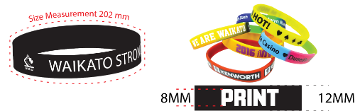Silicone wristband artwork guide